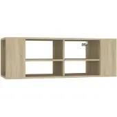 vidaXL Armoire TV murale chêne Sonoma 102x35x35 cm Bois composite