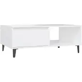 vidaXL Table basse blanche 90x60x35 cm Bois composite