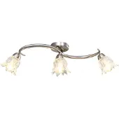 vidaXL -Deckenlampe mit Glas -Tulpe -verdrängten Kapuzen 3xe14 transparent