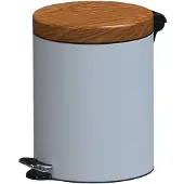 Alda Excellent – Poubelle de tri design 5l - Marron/blanc