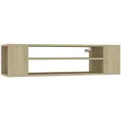 vidaXL Armoire TV suspendue Chêne Sonoma 100x30x26,5 cm Matériau dérivé du bois