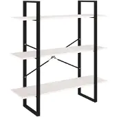 vidaXL Bibliothèque à 3 niveaux Blanc 100x30x105 cm Bois de pin massif