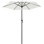 vidaXL Parasol 200x224 cm Aluminiumsand weiß