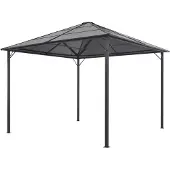 vidaXL Tonnelle avec toit Aluminium 3x3 m Anthracite