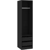 vidaXL Armoire avec tiroirs noir 50x50x200cm bois composite