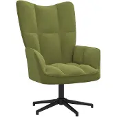 vidaXL Fauteuil relax vert clair velours