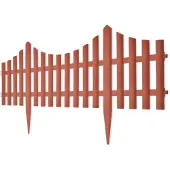 vidaXL Bordures de gazon 17 pcs. Marron 10 m PP