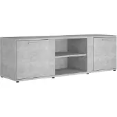 vidaXL Armoire TV gris béton 120x34x37 cm Bois composite
