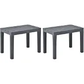 vidaXL Bancs de jardin 2 pcs. Anthracite Plastique