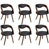 vidaXL Chaises de salle à manger 6 pcs. Marron similicuir
