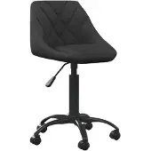 vidaXL Chaise de bureau noir velours