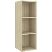 vidaXL Armoire TV murale chêne Sonoma 37x37x107 cm Matériau dérivé du bois