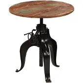 vidaXL Table de bar en vieux bois massif 75x(76-110) cm