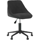 vidaXL Chaise de bureau pivotante noir velours