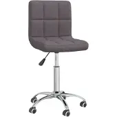 vidaXL Chaise de bureau Tissu taupe pivotant
