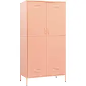 vidaXL Armoire rose 90x50x180 cm acier