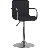 vidaXL Tabouret de bar noir tissu
