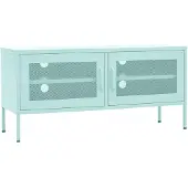 vidaXL Armoire TV vert menthe 105x35x50 cm Acier