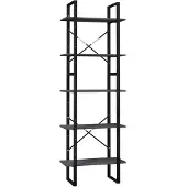 vidaXL Bibliothèque à 5 niveaux Gris 60x30x175 cm Bois de pin
