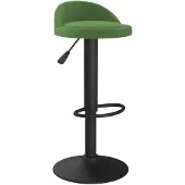 vidaXL Tabouret de bar vert foncé velours
