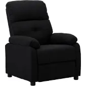 vidaXL Fauteuil relax noir tissu