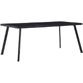 vidaXL Table de salle à manger noire 160 x 80 x 75 cm verre trempé