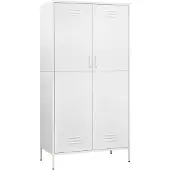 vidaXL Armoire blanche 90x50x180 cm acier