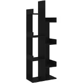 vidaXL Bibliothèque Noir 48x25,5x140 cm Bois d’ingénierie