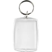 Adlibris Unisexe, Porte-clés, Porte-clés 4 x 5 cm, 25 pièces, Transparent, Argent