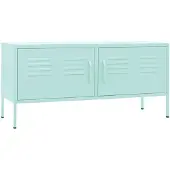 vidaXL Armoire TV vert menthe 105x35x50 cm Acier