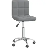 vidaXL Chaise de bureau Pivotante Tissu gris clair