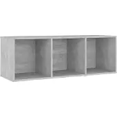 vidaXL Armoire TV gris béton 107x35x37 cm Bois composite