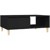 vidaXL Table basse noire 90x60x35 cm Bois composite