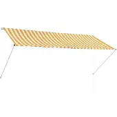 vidaXL Auvent rétractable 300x150 cm Jaune et blanc