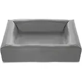 Bia Housse de panier pour chien en simili-cuir Gris
