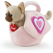 Dante Peluche Kitten Sac à main Pink Hearts XS