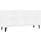 vidaXL Armoire TV avec pieds métalliques blanc 103,5x30x50 cm