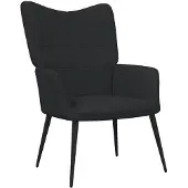 vidaXL Fauteuil relax noir tissu