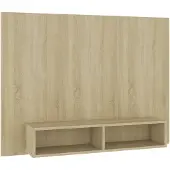vidaXL Armoire TV murale chêne Sonoma 120x23,5x90 cm Matériau dérivé du bois