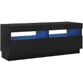 vidaXL Armoire TV avec lampes LED Noir 100x35x40 cm