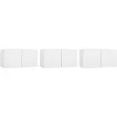vidaXL Meubles TV suspendus 3 pcs. Blanc 60x30x30 cm