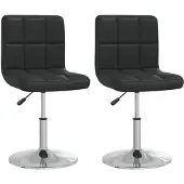 vidaXL Chaise de salle à manger 2 pcs. noir similicuir