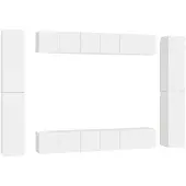 vidaXL Ensemble de 10 meubles TV blanc en bois composite