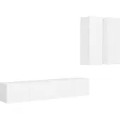 vidaXL Ensemble de 4 armoires TV blanc en bois composite