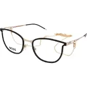 HUGO BOSS Lunettes de Vue BOSS 1393 53/20/140 Black gold Stainless steel WOMAN BOSS 1393