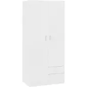 vidaXL Garde-robe Blanc 80x52x180 cm Bois d’ingénierie