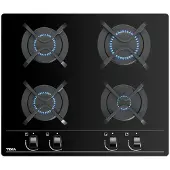 Teka GBC 64000, Noir, Encastrable, 60 cm, Gaz, Verre, 4 zones