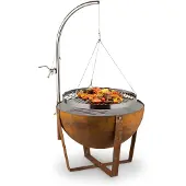 Blumfeldt Braséro - Fire Globe - Ø 60 cm - anneau de grill : Ø 59 cm - Braséro barbecue - Braséro extérieur - Marron