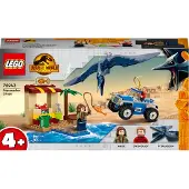 LEGO 76943 Jurassic World la chasse au Ptéranodon, jouet dinosaure, set avec figurine de dino et petite voiture jouet pour filles et garçons dès 4 ans