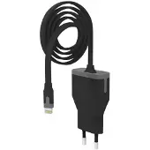 Muvit Chargeur de voyage Apple Lightning MFi 1 m 2,4 A Noir Noir Taille unique